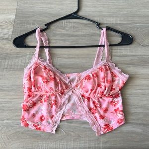 Cropped top in size small.